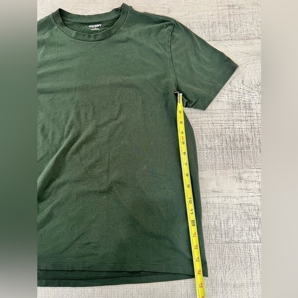 Old Navy Dark Green Men’s Basic Short Sleeve Soft Wash Cotton T-Shirt Size M - Picture 6 of 10